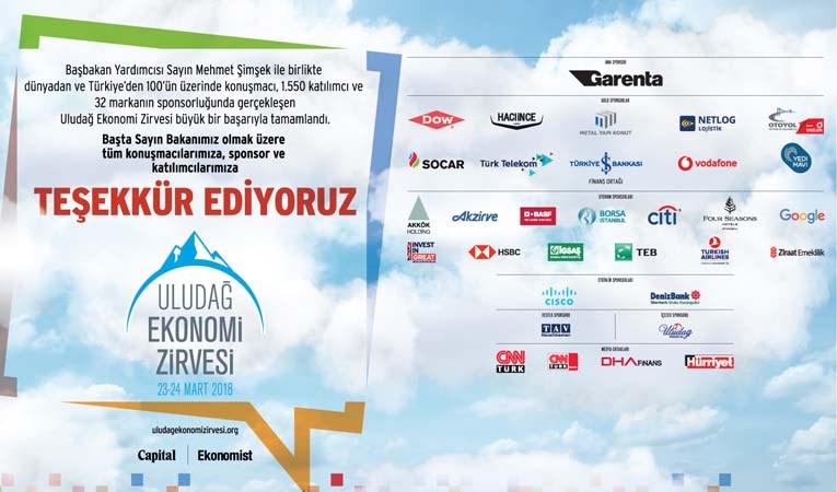 Uludağ Ekonomi Zirvesi'nden teşekkür