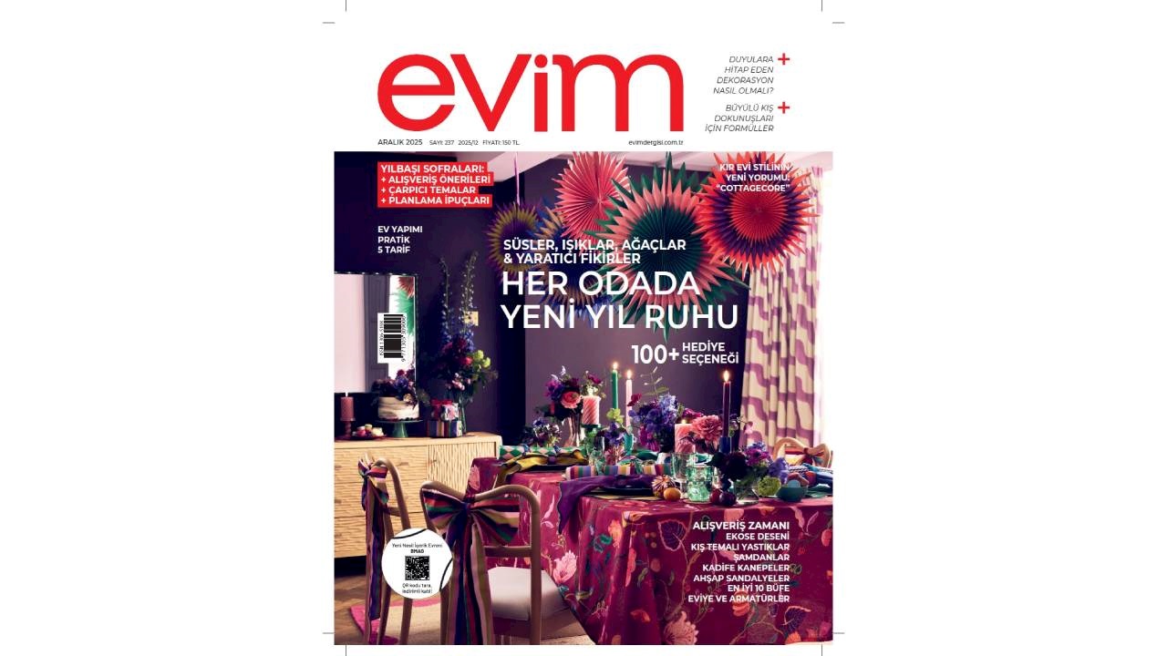 Evim Dergisi Aralık 2025 Sayısı Çıktı! Haberi